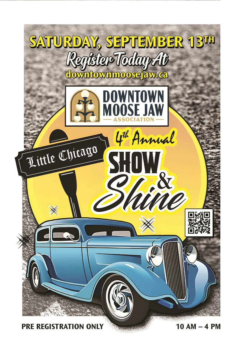 Car Show Post Card Little Chicago Show & Shine